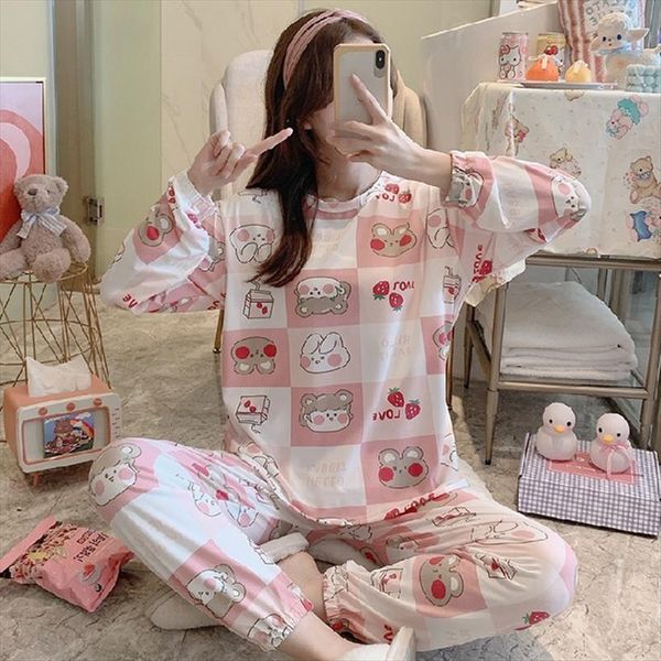spring autumn cute cartoon women sleepwear long sleeve pajama sets pyjama femme pijama mujer homewear home clothes, Black;red
spring autumn cute cartoon women sleepwear long sleeve pajama sets pyjama femme pijama mujer homewear home clothes, Black;red
