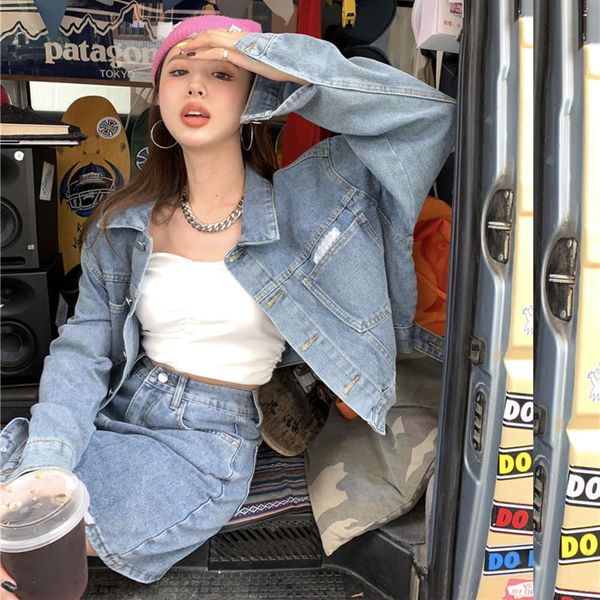 party dresses short denim women chic blue loose and handsome jacket spring 2021 tooling fashion 6kas, White;black
party dresses short denim women chic blue loose and handsome jacket spring 2021 tooling fashion 6kas, White;black