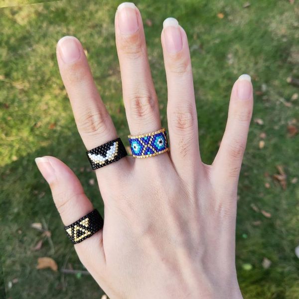 cluster rings fairywoo miyuki bead ring cute monster geometric gold for women angle set punk evil eye engagement, Golden;silver
cluster rings fairywoo miyuki bead ring cute monster geometric gold for women angle set punk evil eye engagement, Golden;silver