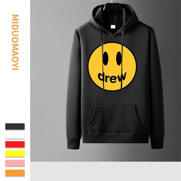 hip hop hooded sweater sports long sleeve trendy drew house smiling face print loose solid color hoodie men's wear, Black
hip hop hooded sweater sports long sleeve trendy drew house smiling face print loose solid color hoodie men's wear, Black