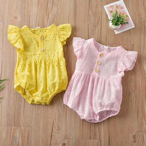 rompers 0-18 months born infant baby girls summer solid ruffled button hollow out romper bodysuit children's clothing, Blue
rompers 0-18 months born infant baby girls summer solid ruffled button hollow out romper bodysuit children's clothing, Blue