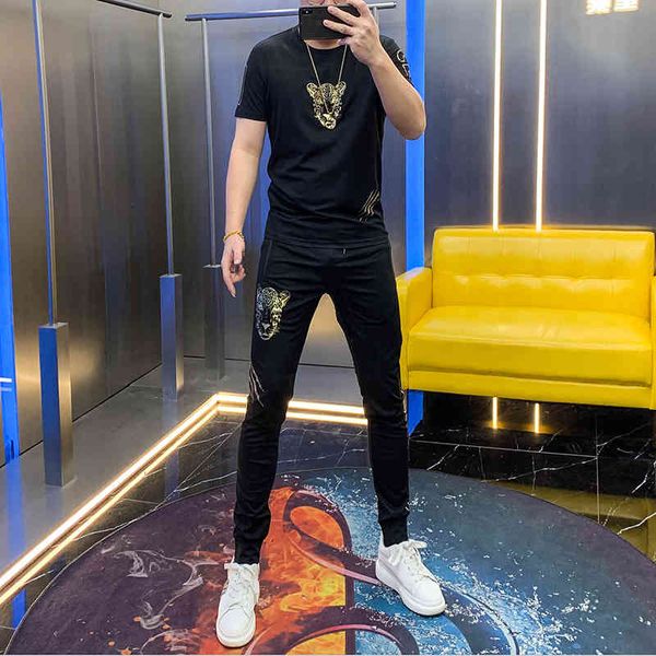 hoodies spirit male suit boy summer leopard drill thin pants short-sleeve two men's, Black
hoodies spirit male suit boy summer leopard drill thin pants short-sleeve two men's, Black