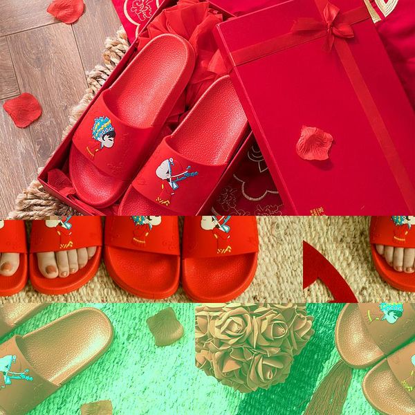 women and men slippers bride marry ins festive red pair spring summer wedding home couple bathroom, Black
women and men slippers bride marry ins festive red pair spring summer wedding home couple bathroom, Black