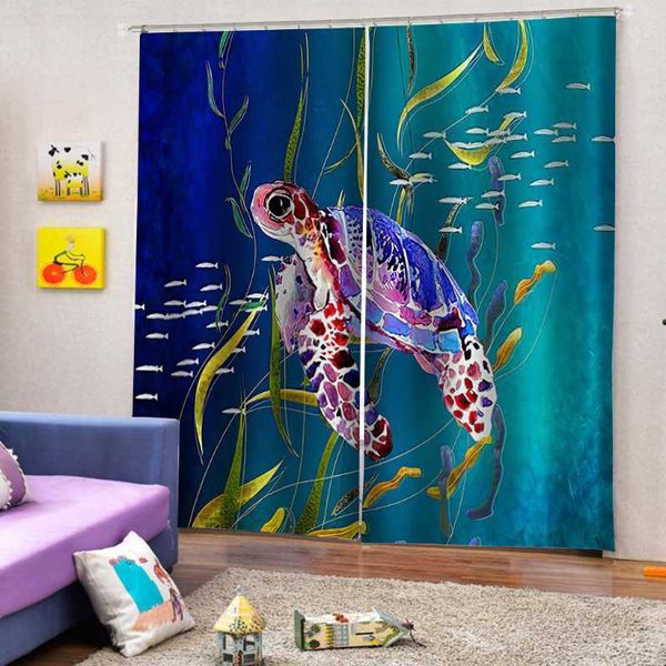 custom 3d curtain drapes silk window tortoise underwater world curtains for living room bedroom children blinds &
custom 3d curtain drapes silk window tortoise underwater world curtains for living room bedroom children blinds &