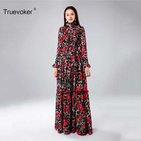 truevoker spring designer party dres's full sleeve rose floral leopard printed maxi long holiday 210602, Black;gray
truevoker spring designer party dres's full sleeve rose floral leopard printed maxi long holiday 210602, Black;gray