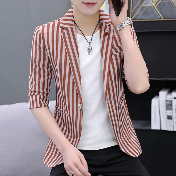 men's suits & blazers 2021 summer medium sleeve suit coat korean slim fit half small youth trend superior high-grade, White;black
men's suits & blazers 2021 summer medium sleeve suit coat korean slim fit half small youth trend superior high-grade, White;black