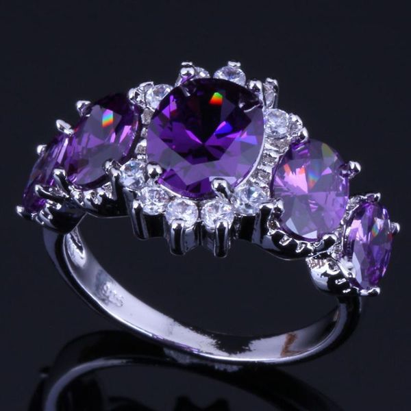 cluster rings fascinating oval purple cubic zirconia white cz silver plated ring v0412, Golden;silver
cluster rings fascinating oval purple cubic zirconia white cz silver plated ring v0412, Golden;silver