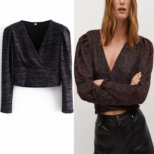 dresses cropped sparkled women long sleeve v neck vintage blouse female fashion inner lining pleated short shirts, Black;gray
dresses cropped sparkled women long sleeve v neck vintage blouse female fashion inner lining pleated short shirts, Black;gray