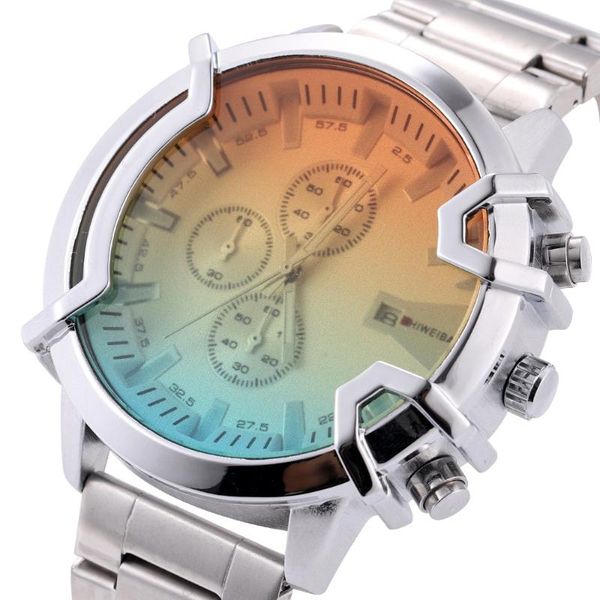 wristwatches relogio shiweibao men's chronograph quartz watch military fashion cool stainless steel date waterproof male clock, Slivery;brown
wristwatches relogio shiweibao men's chronograph quartz watch military fashion cool stainless steel date waterproof male clock, Slivery;brown