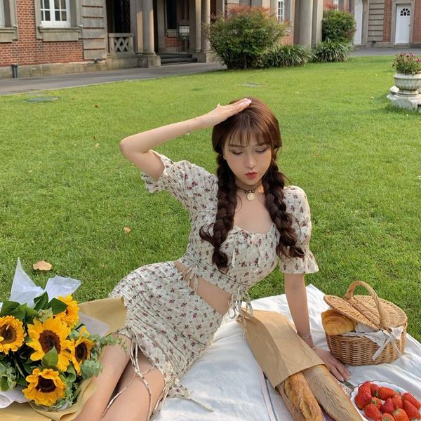 prairie chic square collar print crop summer korean clothes two-piece set lace up bandage bodycon skirt woman two piece dress, White
prairie chic square collar print crop summer korean clothes two-piece set lace up bandage bodycon skirt woman two piece dress, White