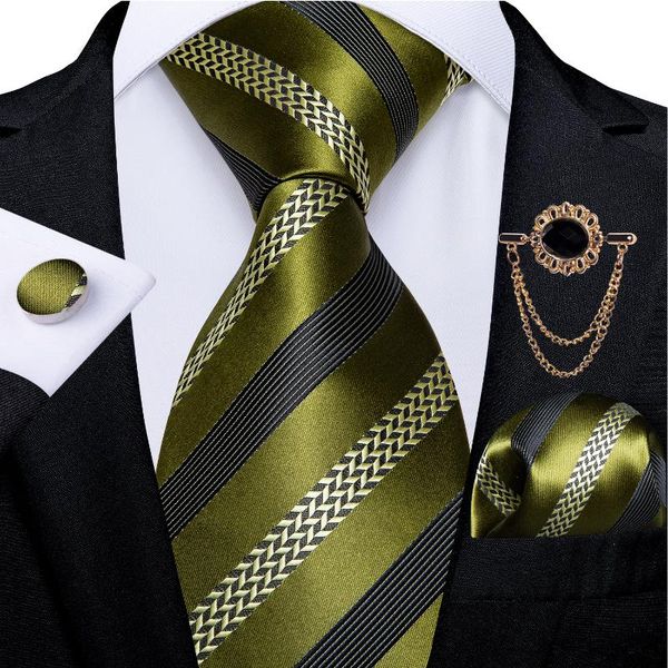 bow ties olive green striped fashion for men 8cm silk neck tie wedding party accessories hanky cufflinks brooch set dibangu, Black;gray
bow ties olive green striped fashion for men 8cm silk neck tie wedding party accessories hanky cufflinks brooch set dibangu, Black;gray