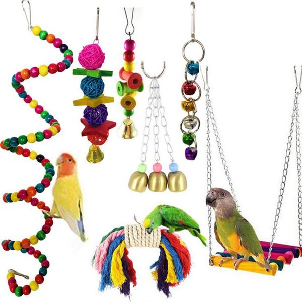 other bird supplies 7pcs parrot chewing hanging hammock toy set funny pet swing rattan ball rope cotton parakeet cage perch training accesso
other bird supplies 7pcs parrot chewing hanging hammock toy set funny pet swing rattan ball rope cotton parakeet cage perch training accesso