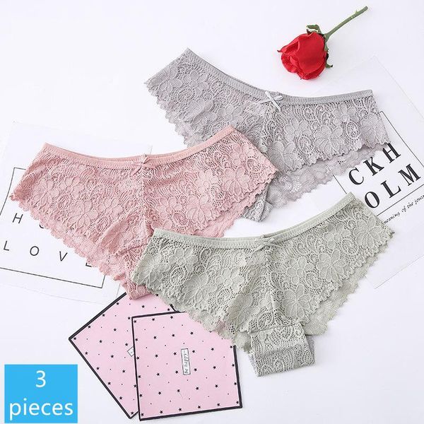 women's panties 3pcs seamless underwear ladies lace female lingerie briefs panty transparen underpants, Black;pink
women's panties 3pcs seamless underwear ladies lace female lingerie briefs panty transparen underpants, Black;pink