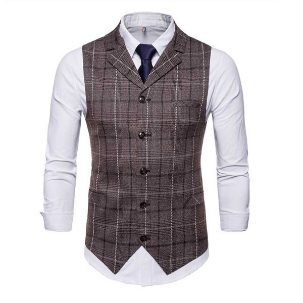 men's vests 2021 autumn/winter casual checked suit collar single breasted vest, size m-4xl, business formal vest, Black;white
men's vests 2021 autumn/winter casual checked suit collar single breasted vest, size m-4xl, business formal vest, Black;white