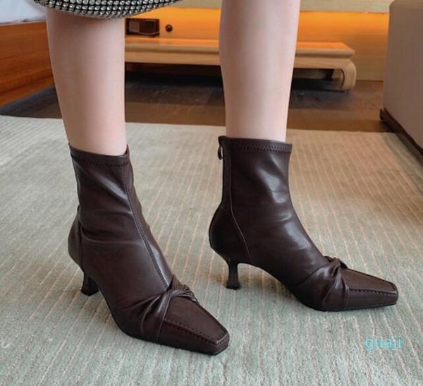 boots autumn short ankle square head butterfly knot middle high heels knight work party shoes, Black
boots autumn short ankle square head butterfly knot middle high heels knight work party shoes, Black