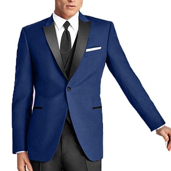 men's suits & blazers est groomsmen one button groom tuxedos peak black lapel men wedding man bridegroom (jacket + pants vest tie), White;black
men's suits & blazers est groomsmen one button groom tuxedos peak black lapel men wedding man bridegroom (jacket + pants vest tie), White;black