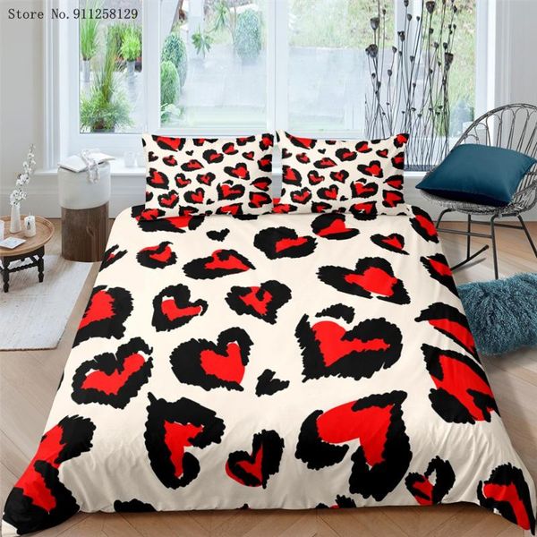 bedding sets 2/3 pieces love heart set luxury leopard duvet cover single twin double bed quilt home textile
bedding sets 2/3 pieces love heart set luxury leopard duvet cover single twin double bed quilt home textile