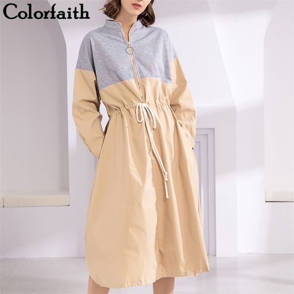 women spring autunm dresses sporty style patchwork elastic waist zipper long sleeve casual lace up dr9533 210427, White;black
women spring autunm dresses sporty style patchwork elastic waist zipper long sleeve casual lace up dr9533 210427, White;black