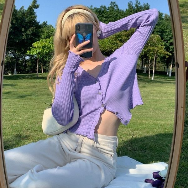 women's sweaters purple cardigan with long sleeve for women, short v-neck fancy sunscreen spring and fall uk7w, White;black
women's sweaters purple cardigan with long sleeve for women, short v-neck fancy sunscreen spring and fall uk7w, White;black
