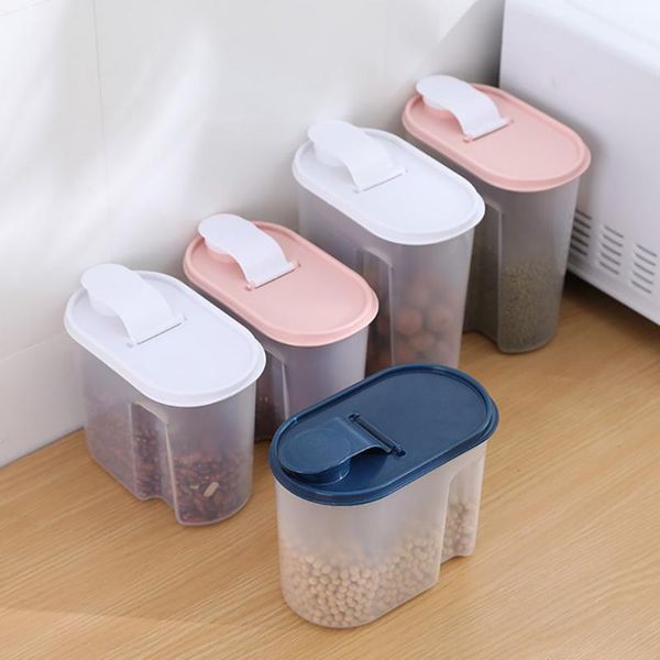 storage bottles & jars airtight grain box kitchen large-capacity divided grid dry cargo food grade tank1.8l
storage bottles & jars airtight grain box kitchen large-capacity divided grid dry cargo food grade tank1.8l