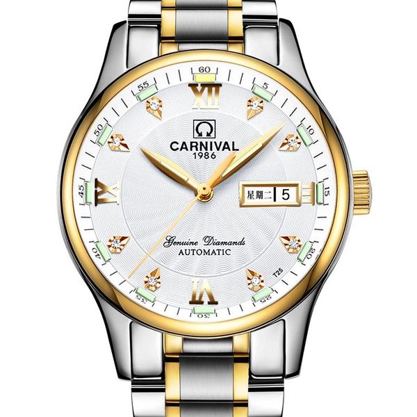 carnival watch men japan miyota auto self-wind watches luminous sapphire reloj hombre waterproof c501-1 wristwatches, Slivery;brown
carnival watch men japan miyota auto self-wind watches luminous sapphire reloj hombre waterproof c501-1 wristwatches, Slivery;brown