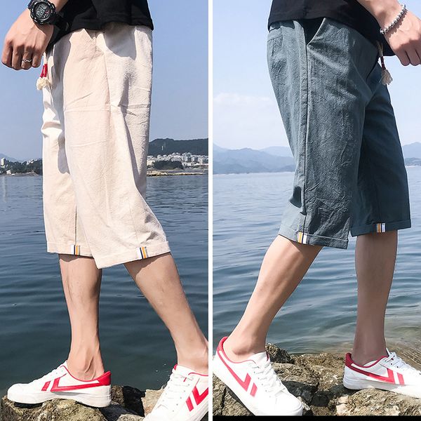 a 743 the new summer 2021 7 minutes of pants men's casual pants six points five beach shorts thin fashion pants in the summer, Blue
a 743 the new summer 2021 7 minutes of pants men's casual pants six points five beach shorts thin fashion pants in the summer, Blue