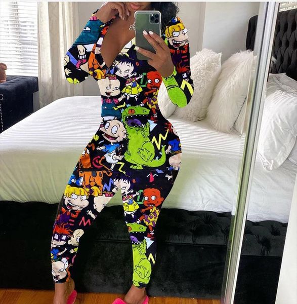 fall cartoon print womens pants jumpsuit long sleeve deep v neck bodycon stretch leotard romper pajamas christmas, White
fall cartoon print womens pants jumpsuit long sleeve deep v neck bodycon stretch leotard romper pajamas christmas, White