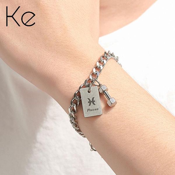 outdoor gadgets ke twelve constellation titanium steel bracelet male fitness dumbbell hip hop couple student hand jewelry
outdoor gadgets ke twelve constellation titanium steel bracelet male fitness dumbbell hip hop couple student hand jewelry