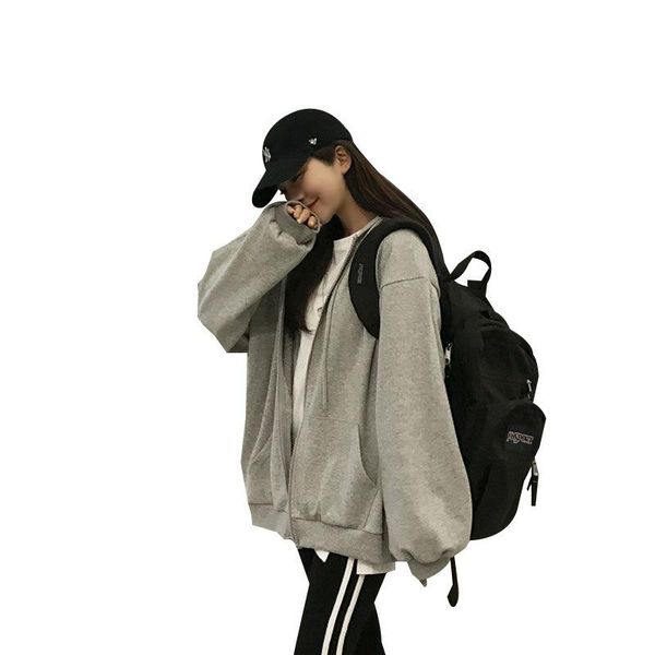 women's hoodies & sweatshirts zip-up hoodie women loose plus velvet sweatshirt pockets letter casual oversized harajuku streetwear wome, Black
women's hoodies & sweatshirts zip-up hoodie women loose plus velvet sweatshirt pockets letter casual oversized harajuku streetwear wome, Black