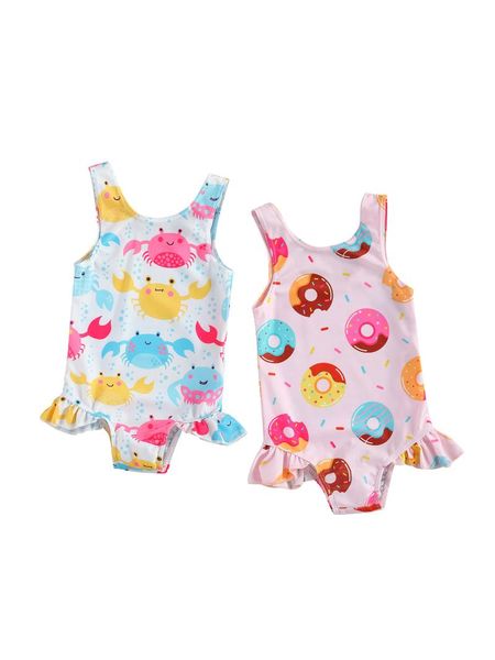 women's swimwear 0-3 years printing sleeveless swimwearbreathable little girl swimsuit summer children cute crab donut romper 2 styles, White;black
women's swimwear 0-3 years printing sleeveless swimwearbreathable little girl swimsuit summer children cute crab donut romper 2 styles, White;black