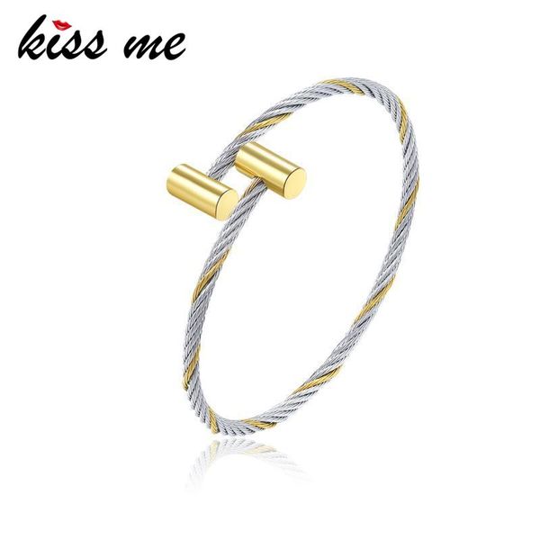 bangle kissme minimalist stainless steel for women unique contrast color wire rope twine cuff bracelets 2021 fashion jewelry, Black
bangle kissme minimalist stainless steel for women unique contrast color wire rope twine cuff bracelets 2021 fashion jewelry, Black