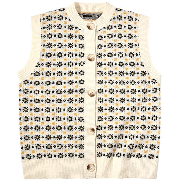 men's vests lacible sweater vest women men streetwear small floral knitted 2021 autumn harajuku casual loose sleeveless, Black;white
men's vests lacible sweater vest women men streetwear small floral knitted 2021 autumn harajuku casual loose sleeveless, Black;white
