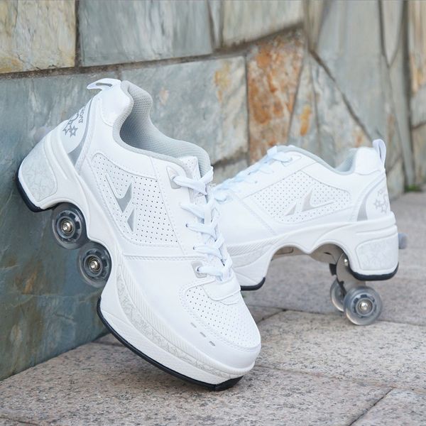 deformation parkour shoes four wheels rounds of running roller skates shoe 2021 fashione sneakers
deformation parkour shoes four wheels rounds of running roller skates shoe 2021 fashione sneakers