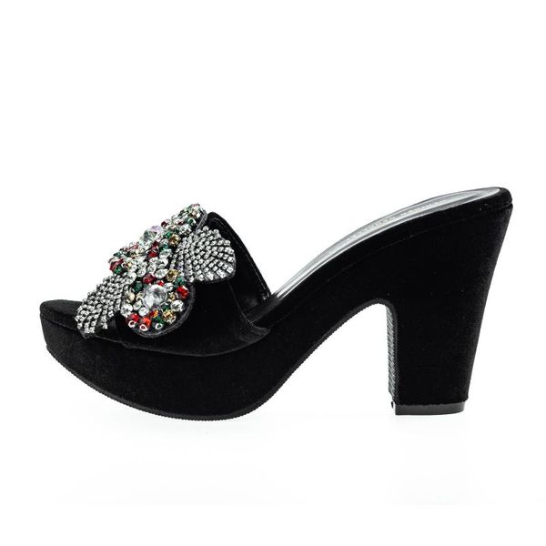 dress shoes 2022 arrivals chunky summer square heels floral rhinestone decor designer mules sandals women ladies platform, Black
dress shoes 2022 arrivals chunky summer square heels floral rhinestone decor designer mules sandals women ladies platform, Black