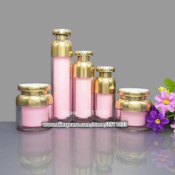 storage bottles & jars 10pcs 30g airless acrylic pink facial cream jar toner bottle empty lotion pump gold cap 15ml 30ml 50ml
storage bottles & jars 10pcs 30g airless acrylic pink facial cream jar toner bottle empty lotion pump gold cap 15ml 30ml 50ml