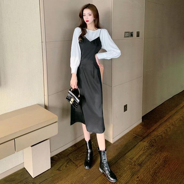 autumn 2021 light mature style suit women's long sleeve + medium length waistband dress 2 pieces casual dresses, Black;gray
autumn 2021 light mature style suit women's long sleeve + medium length waistband dress 2 pieces casual dresses, Black;gray