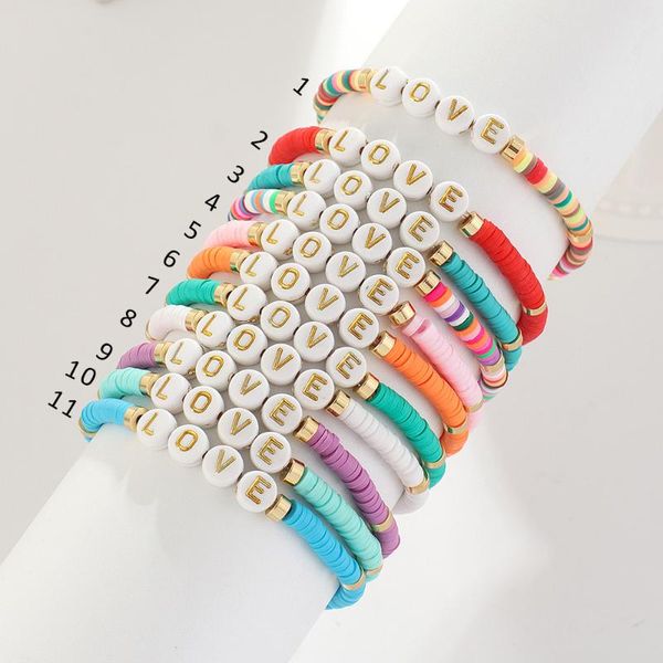 charm bracelets rainbery diy letter polymer clay bracelet for women handmade beads summer femme jewelry statement word, Golden;silver
charm bracelets rainbery diy letter polymer clay bracelet for women handmade beads summer femme jewelry statement word, Golden;silver