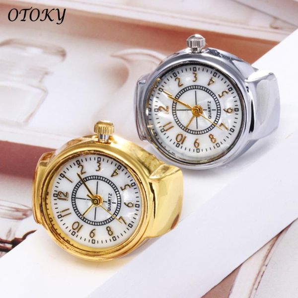 men women watches quartz ring clock watch figer luxury elastic rhinestones female table finger wristwatches, Slivery;brown
men women watches quartz ring clock watch figer luxury elastic rhinestones female table finger wristwatches, Slivery;brown