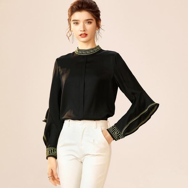 women's blouses & shirts women casual long sleeve stand neck loose elegant ruffles fashion embroidery spring autumn shirt v, White
women's blouses & shirts women casual long sleeve stand neck loose elegant ruffles fashion embroidery spring autumn shirt v, White