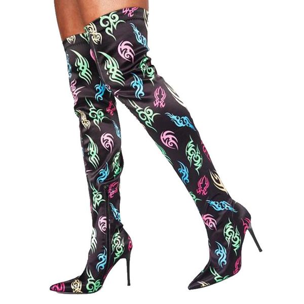 boots 2021 printing elasticthigh autumn over the knee women's thin heel pointed toe shoes big size 35-48, Black
boots 2021 printing elasticthigh autumn over the knee women's thin heel pointed toe shoes big size 35-48, Black