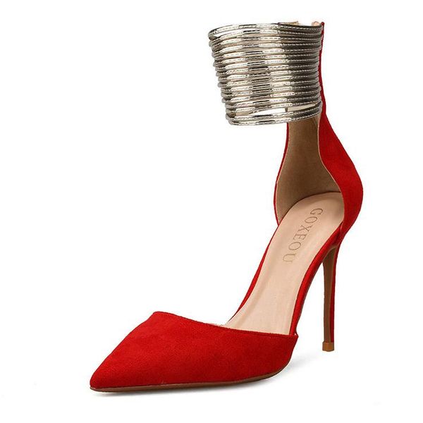 narrow band ankle strap high heels women sandals summer shoes red color party dress big size h0061, Black
narrow band ankle strap high heels women sandals summer shoes red color party dress big size h0061, Black