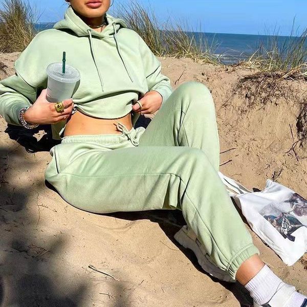 women's two piece pants casual women solid hoodie sets cropped drawstring sweatshirt and lace up jogging suits autumn fashion tracksuit, White
women's two piece pants casual women solid hoodie sets cropped drawstring sweatshirt and lace up jogging suits autumn fashion tracksuit, White