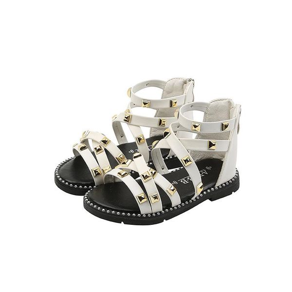 sandals girls summer children's roman gladiator rivet classic beach shoes comfortable soft leather zipper, Black;red
sandals girls summer children's roman gladiator rivet classic beach shoes comfortable soft leather zipper, Black;red