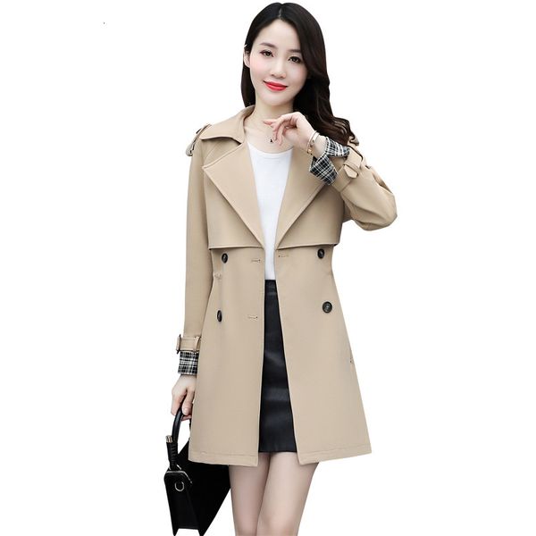 wool spring and autumn loose double lapel breasted classic jacket with chic female belt ladywindbreaker office, Black
wool spring and autumn loose double lapel breasted classic jacket with chic female belt ladywindbreaker office, Black