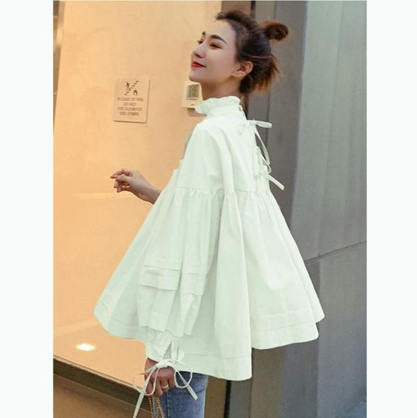 women's blouses & shirts superaen 2021 spring office lady loose lace-up full solid stand white shirt blouse women
women's blouses & shirts superaen 2021 spring office lady loose lace-up full solid stand white shirt blouse women