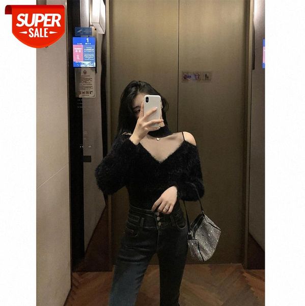 sweater female lazy black short slim-fit mesh stitching strapless women's clothing #2k28, White
sweater female lazy black short slim-fit mesh stitching strapless women's clothing #2k28, White