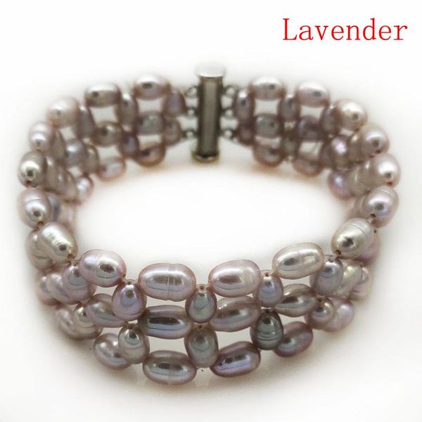 tennis 7 inches 5-6mm natural lavender rice pearl braided handmade bracelet, Golden;silver
tennis 7 inches 5-6mm natural lavender rice pearl braided handmade bracelet, Golden;silver