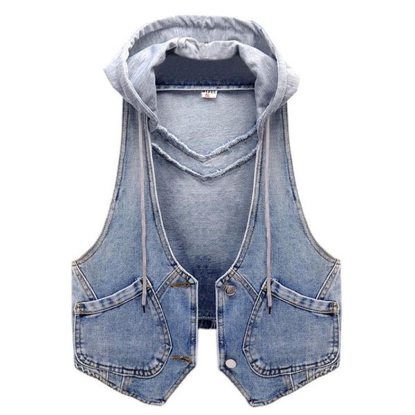 women's vests plus size short denim vest women detachable hooded coat spring summer side pockets sleeveless jeans jacket female waistc, Black;white
women's vests plus size short denim vest women detachable hooded coat spring summer side pockets sleeveless jeans jacket female waistc, Black;white