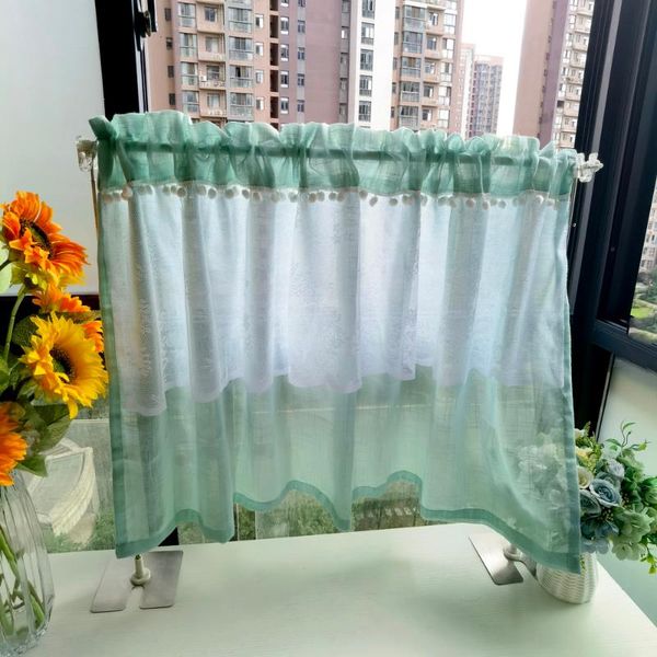 curtain & drapes american country light green with white stitching lace double layer garden kitchen half cabinet door short #5
curtain & drapes american country light green with white stitching lace double layer garden kitchen half cabinet door short #5