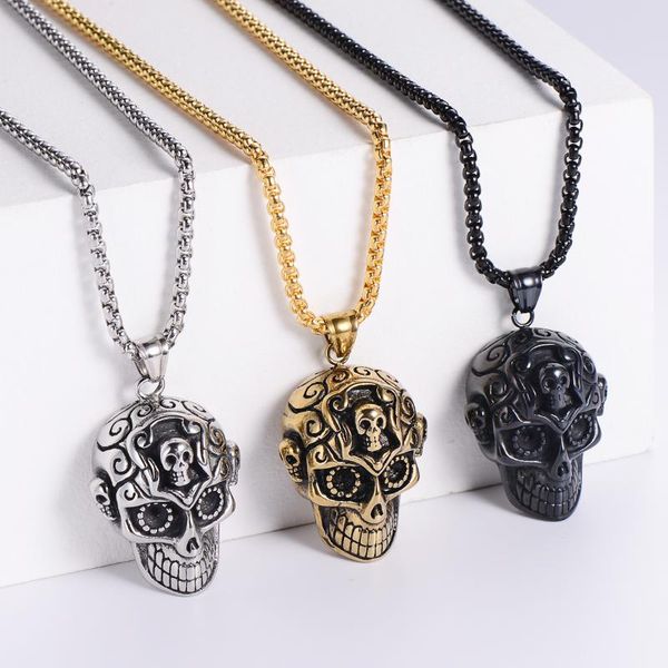 pendant necklaces design retro hip-hop punk stainless steel skull various fashion jewelry men and women couple birthday gift necklace, Silver
pendant necklaces design retro hip-hop punk stainless steel skull various fashion jewelry men and women couple birthday gift necklace, Silver